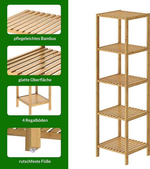 Actual product image Casaria Standing shelf (140 x 33 x 33 cm)