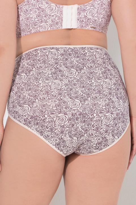 Immagine prodotto Ulla Popken Maxi slip in confezione da tre con rose/tinta unita (54)