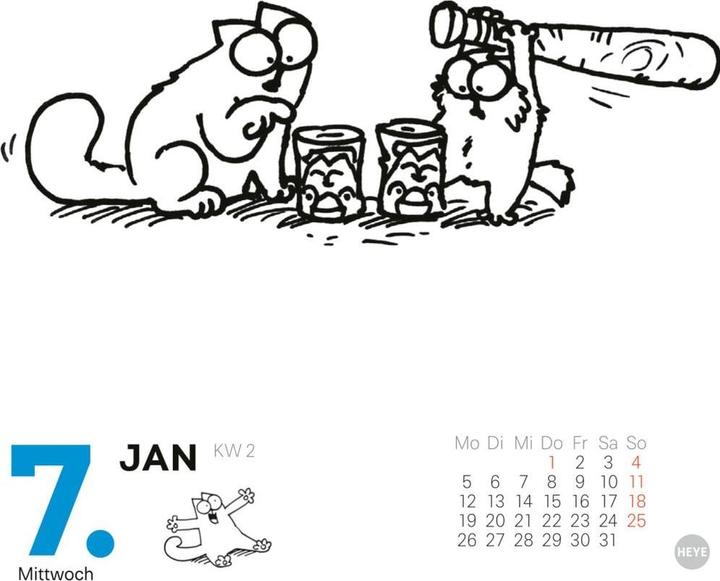 Produktbild Simons Katze Tagesabreisskalender 2026 (11 x 14 cm, Harter Einband, Deutsch)