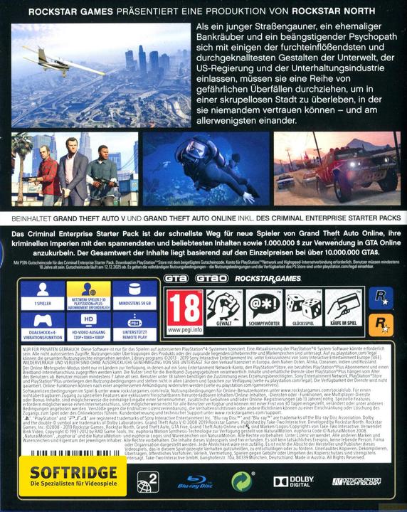 Produktbild Rockstar GTA 5 - Premium Edition (PS4, Deutsch)