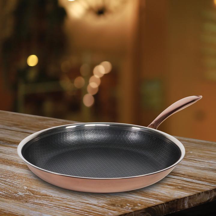 Actual product image Sobczyk Hybrid Frying pan Ø28cm - Rose (LIMITED EDITION) (Frying pan, Aluminium, Stainless steel)