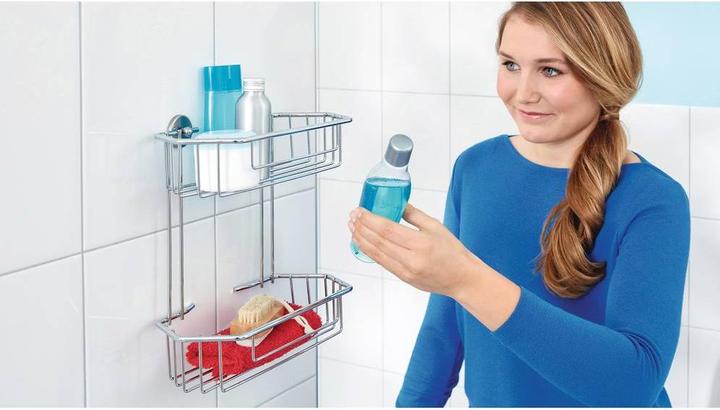 Actual product image tesa BAATH+ shower basket incl. adhesive solution without drilling