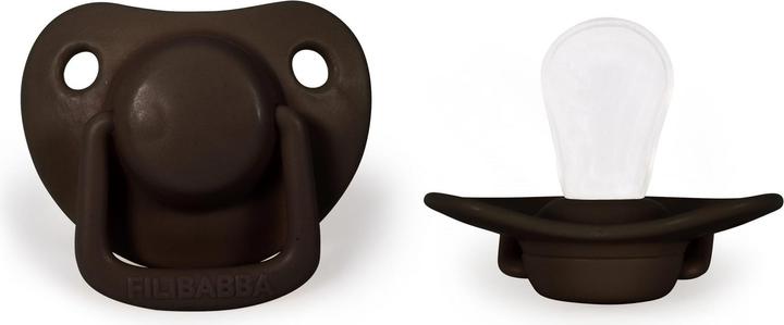 Filibabba Pacifiers 2-pack - Chocolate 0-6 months (2x, 0 - 6 Months)