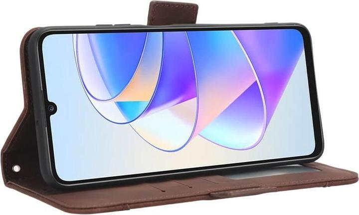 Actual product image Cover-Discount Honor X7a - Case many card slots brown (Honor X7a)