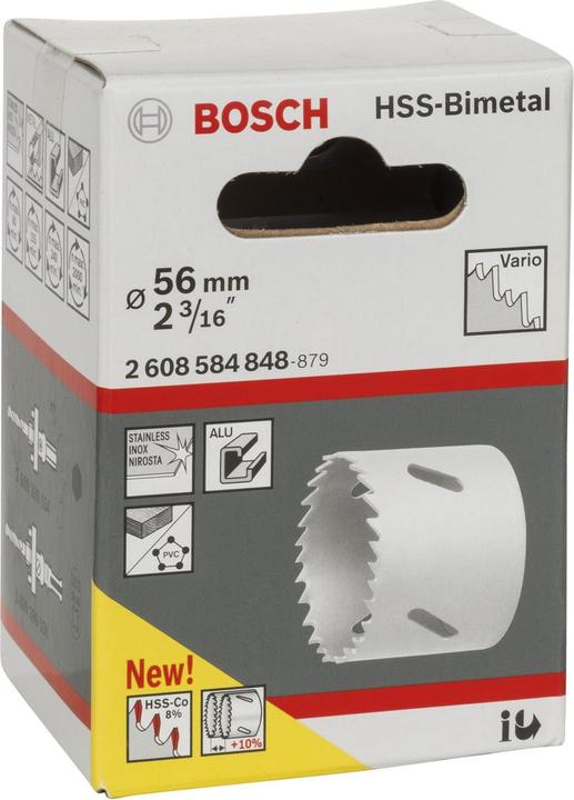 Produktbild Bosch Professional Zubehör Lochsäge HSS-Bimetall für Standardadapter, 56 mm, 2 3/16-Zoll (56 Millimeter)
