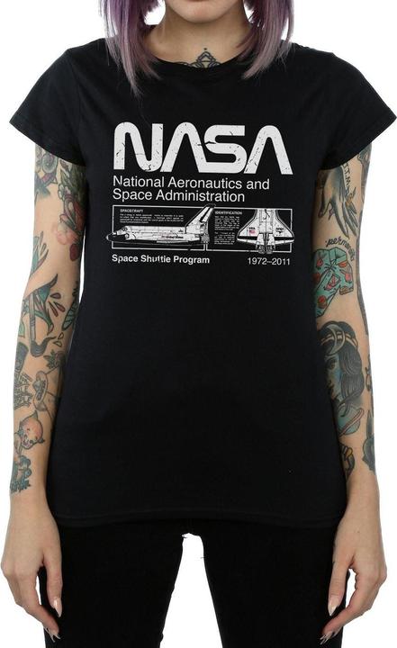 Immagine prodotto Nasa Maglietta da donna/ragazzo in cotone con lo Space Shuttle classico (M)