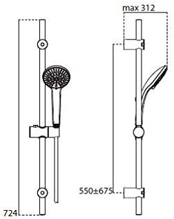 Produktbild Ideal Standard Brausestangen-Set B9508AA