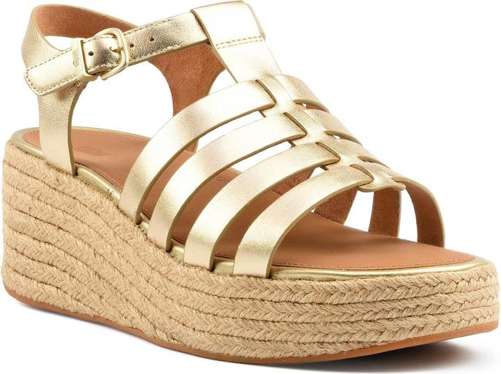 Actual product image Fitflop Platfforms Espadr. Leather Fisherman Wedge Sandals (38)