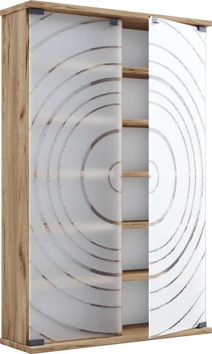 Produktbild VCM Holz CD DVD Stand Regal Glastür Tilano L (60 x 18 x 92 cm)