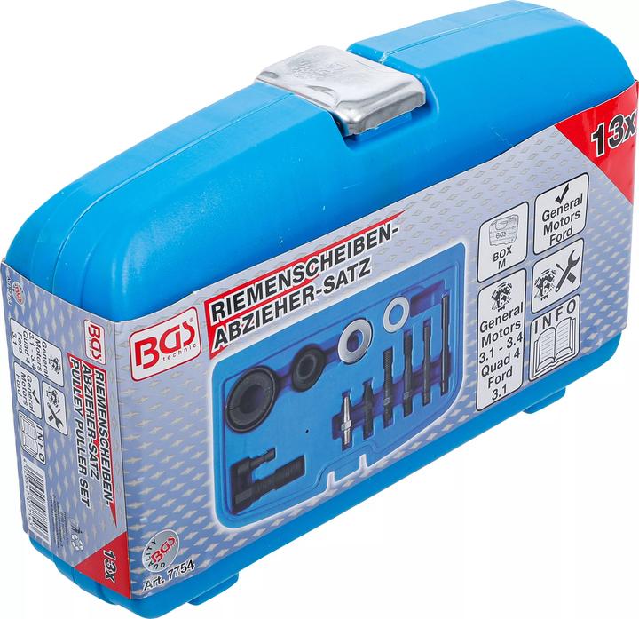 Image du produit BGS Jeu d’extraction et de montage de poulie de courroie pour GM, Ford 13 pièces