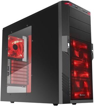 Produktbild Sharkoon T9 Value, Red Edition, schwarz/rot (ATX)