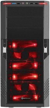 Produktbild Sharkoon T9 Value, Red Edition, schwarz/rot (ATX)