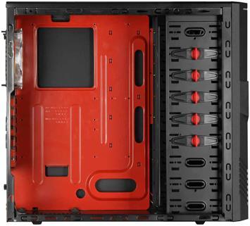 Produktbild Sharkoon T9 Value, Red Edition, schwarz/rot (ATX)