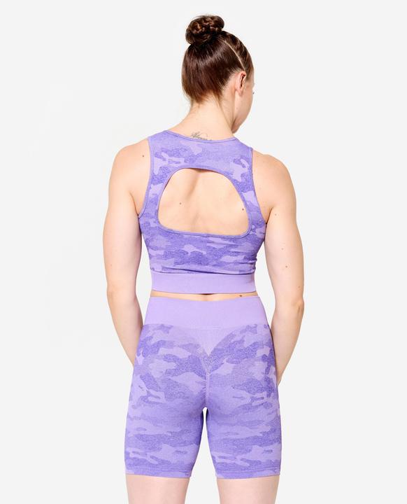 Produktbild Domyos Crop Top - violett camouflage (M)