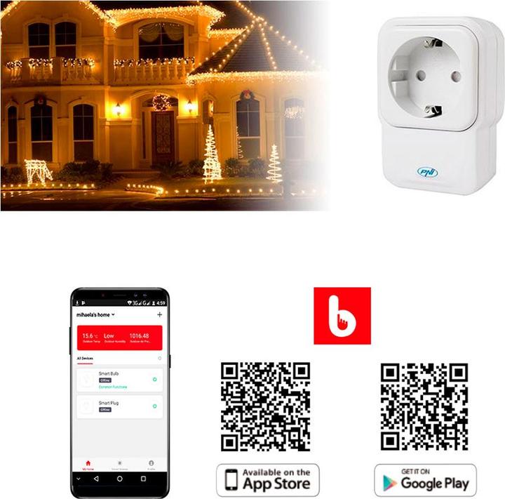 Actual product image PNI Intelligent socket outlet with repeater and dimmer SmartHome SM441R ON/OFF for every electrical