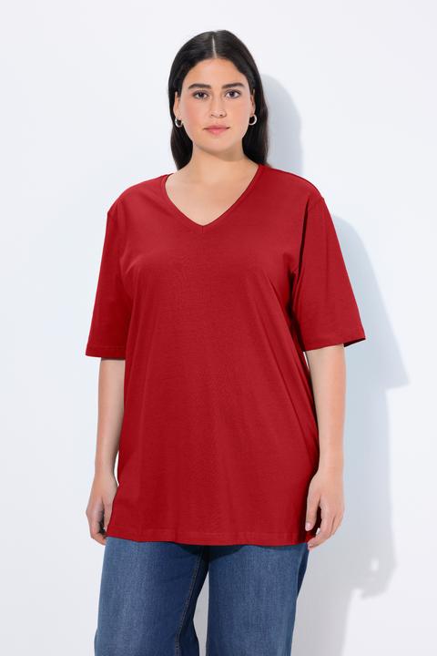 Immagine prodotto Ulla Popken T-shirt dalle linee morbide con scollo a V e mezze maniche (58)