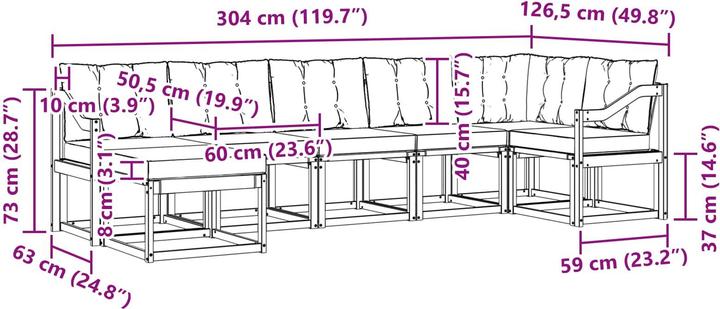 Produktbild vidaXL Outdoor-Sofa