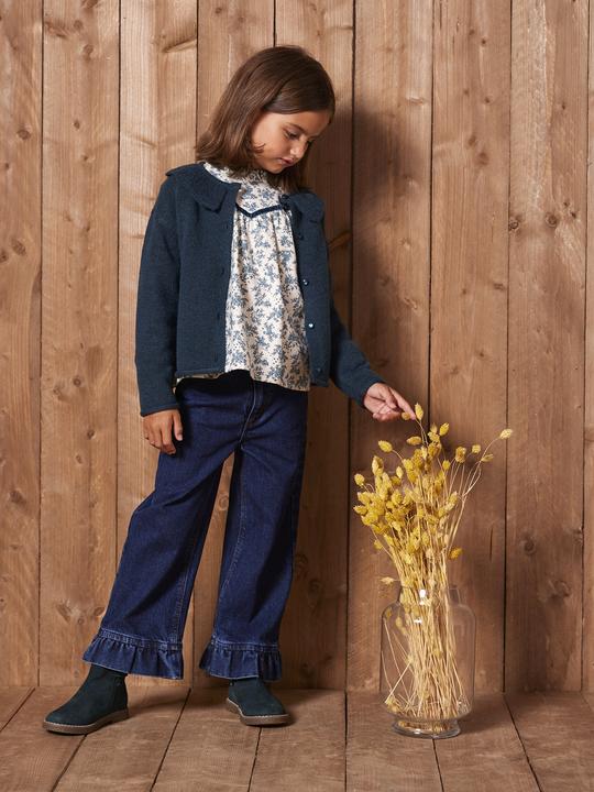 Produktbild Vertbaudet Weite Jeans mit Rüschen, Mädchen (140)