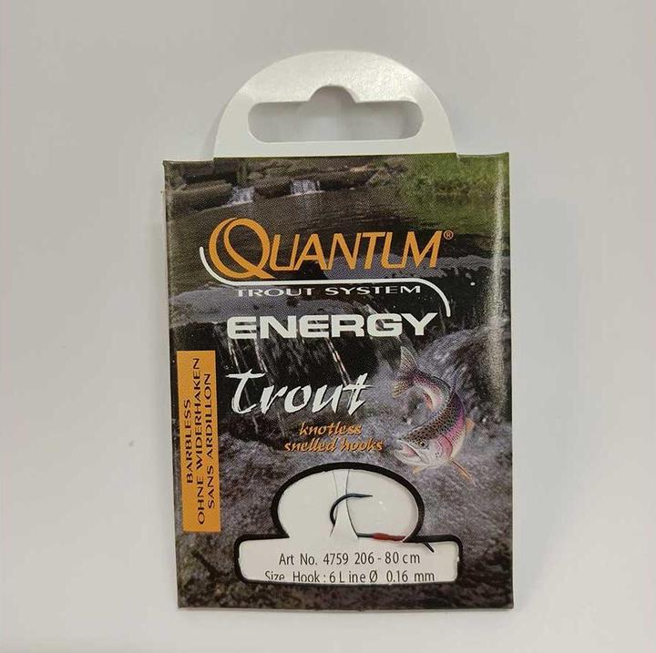 Actual product image Quantum Energy glued hooks without barbs