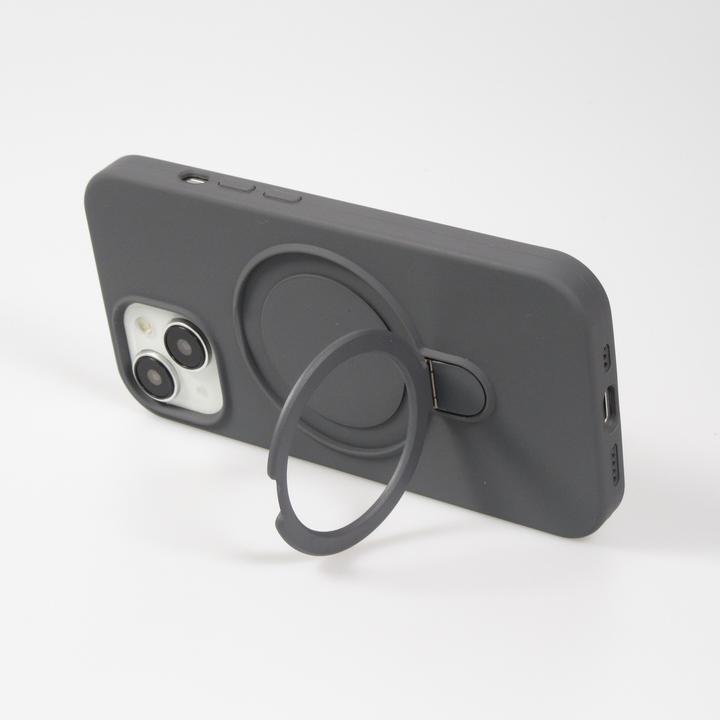 Actual product image PhoneLook Silicone matt MagSafe cover with retaining ring (Apple iPhone 14 Pro Max)