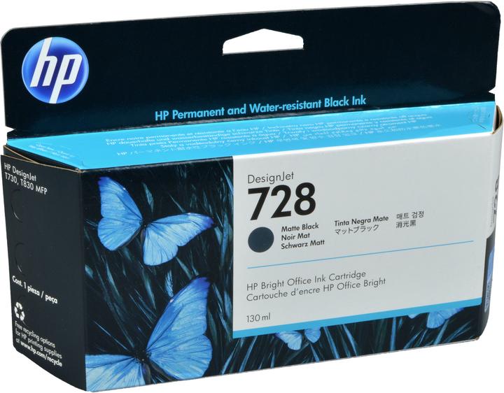 Image du produit HP Cartouche d'encre 728 Matte DesignJet (MBK)