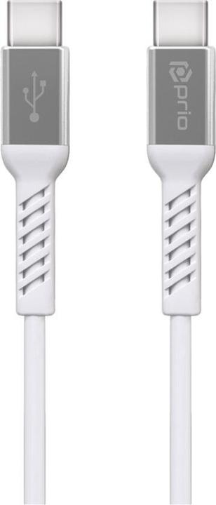 prio Cavo di ricarica e dati da USB C a USB C 2.0 m bianco (2 m, USB 2.0, 100 W)