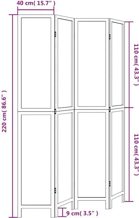 Produktbild vidaXL Paravent