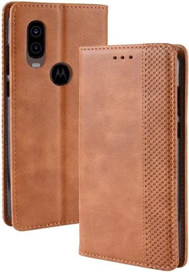 Actual product image MU Style Vintage Style Leather Bookcover Case (Motorola One Vision)