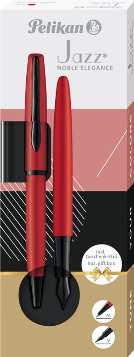 Produktbild Pelikan Füllhalter & Kugelschreiber Jazz® Noble Elegance im Set, Red (Rot, 2x)