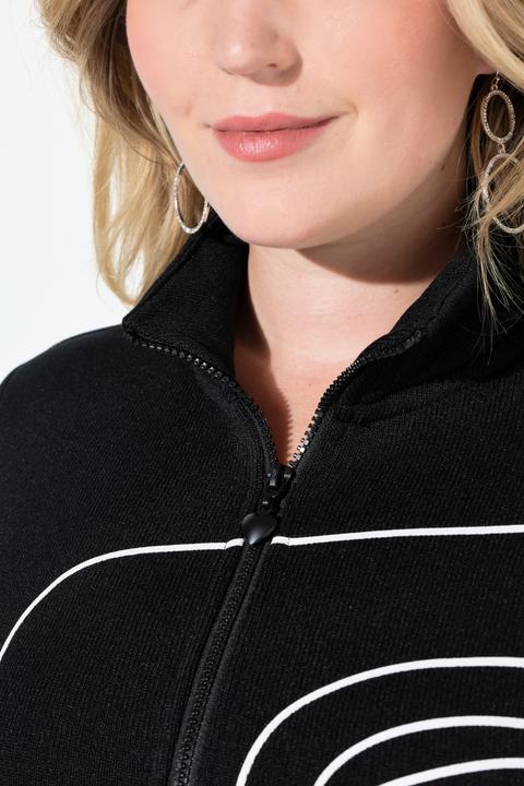 Produktbild Miamoda Strickfleece-Jacke, leicht tailliert, Lady-Print (44)