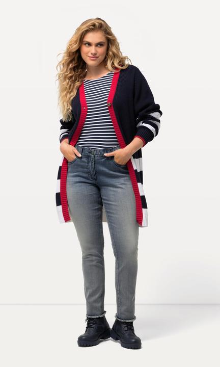 Actual product image Ulla Popken Fringed Hem Stretch Fit Jeans (44)
