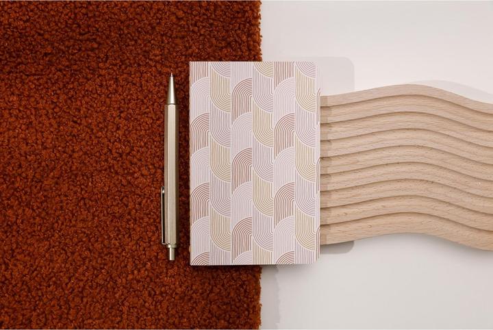 Actual product image Clairefontaine sewn notebook 64 lined pages terracotta (9 x 14 cm, Lined, Soft cover)