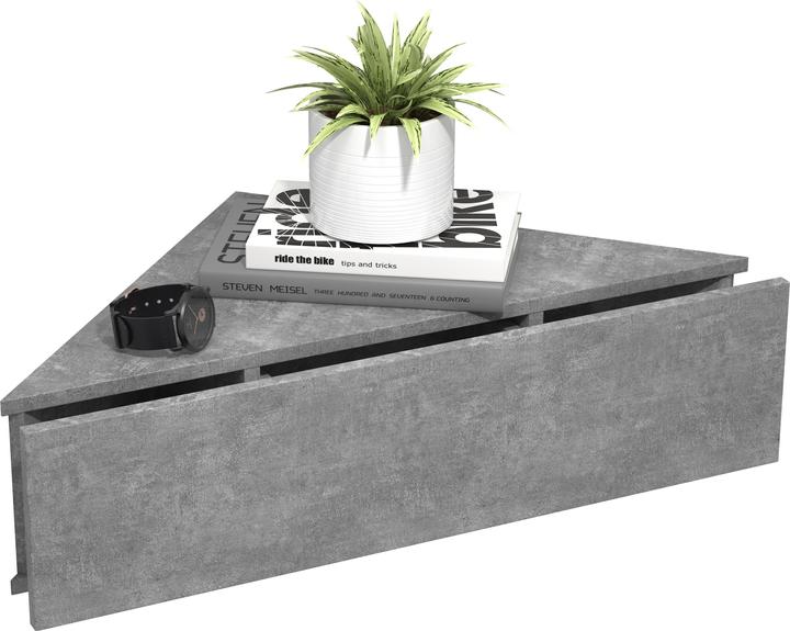 Produktbild VCM Holz Wandschublade Nachtschrank Wandboard Eckregal Schublade Konsole Nachttisch Usal S (60 x 43 x 15 cm)