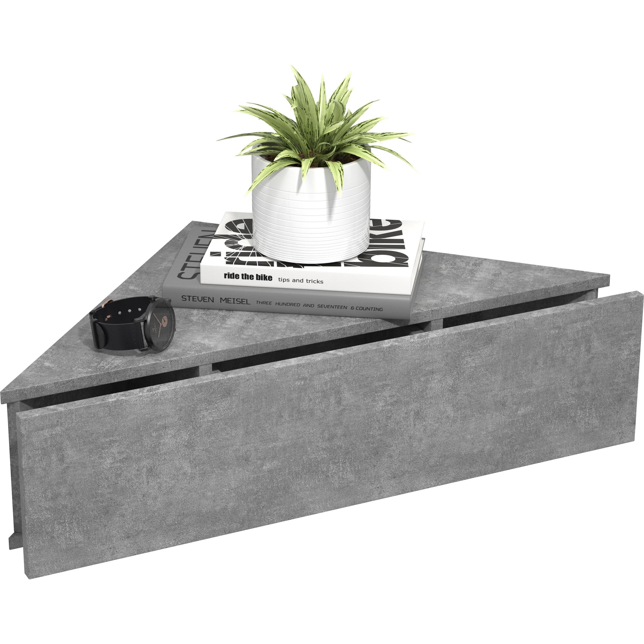 VCM, Nachttisch, Holz Wandschublade Nachtschrank Wandboard Eckregal Schublade Konsole Nachttisch Usal S (60 x 43 x 15 cm...
