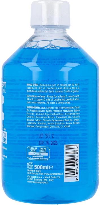 Curasept Daycare Protection Booster Frozen Mint Mouthwash 500ml (500 ml, Mouthwash)