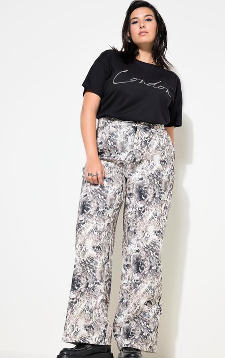 Actual product image Studio Untold Snake Print Wide Leg Pants (44)