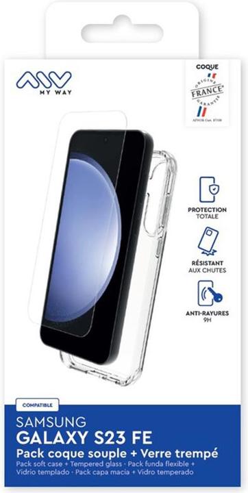 Immagine prodotto My Way Samsung Galaxy S23 FE Soft Cover+2D Screen Glass By Trasparente (Samsung Galaxy S23 FE)