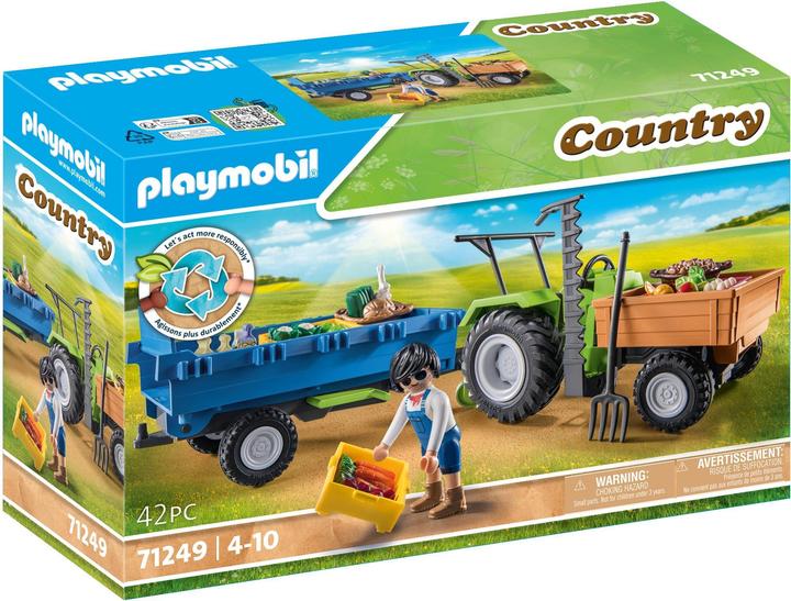 Produktbild Playmobil Traktor mit Anhänger (71249, Playmobil Country)