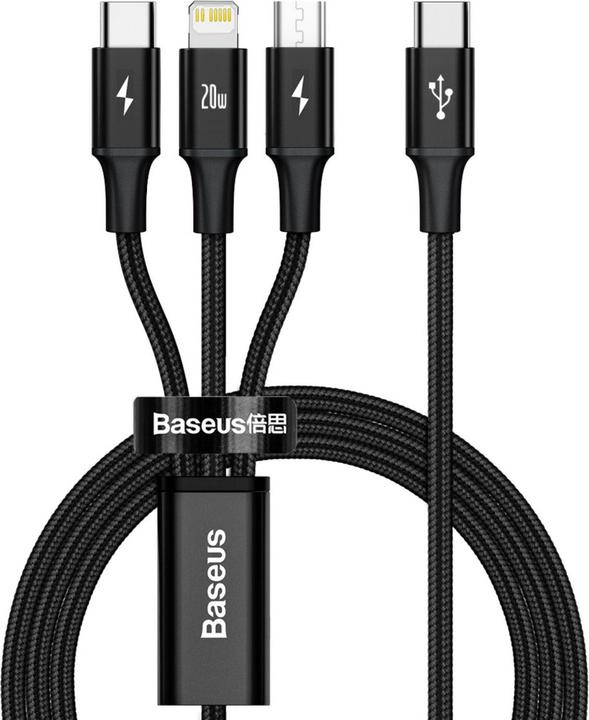 Baseus 3in1 Kabel (1.50 m, USB 3.2 Gen 2, 20 W)