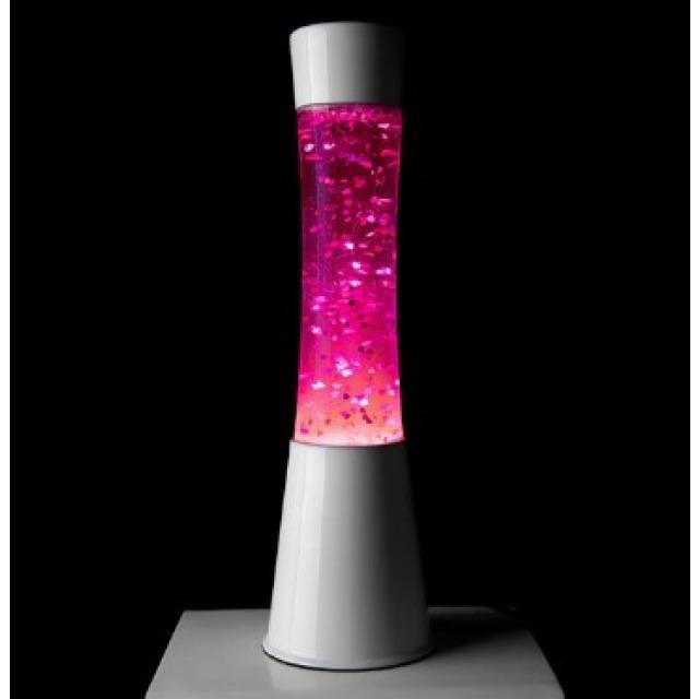 Actual product image Fisura Tower lava lamp white & glitter hearts (E27)