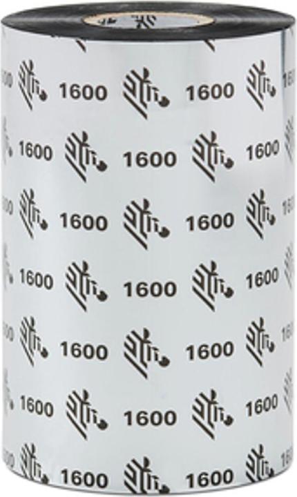 Actual product image Zebra 1600 Economy Wax - Black - 156 mm x 450 m - Ribbon (15.60 cm, Black)