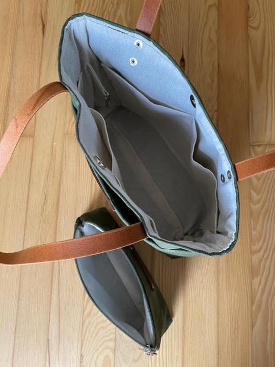 Produktbild Only-Bags.Store Medium Waxed Canvas Tote - Wasserdichte Tote - Simply Tote Bag - braun