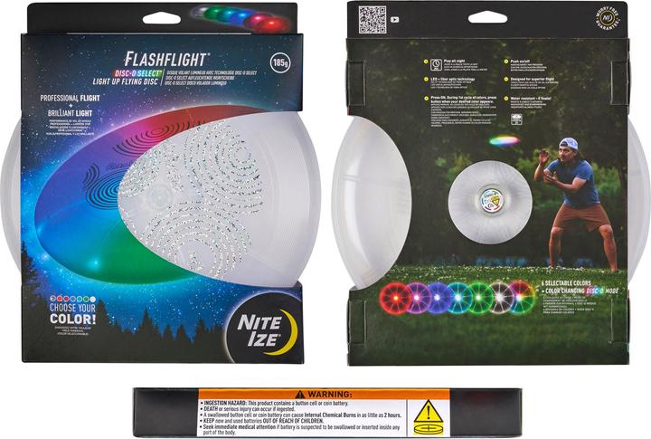 Actual product image Nite Ize Flashflight Light Up Flying Disc - Disc-O Select