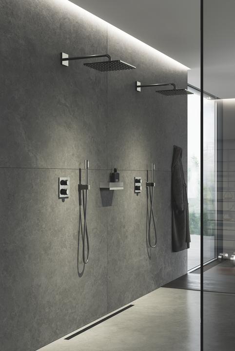 Actual product image Grohe Wall connection elbow Euphoria Cube 1/2inch, with wall shower holder hard graph