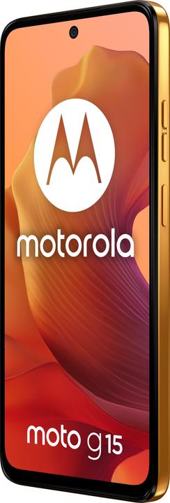 Actual product image Motorola moto g15 (128 GB, Sunrise Orange, 6.72", Dual SIM, 50 Mpx, 4G)