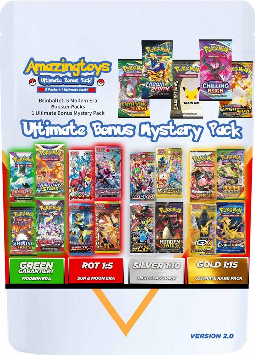 Produktbild Pokémon Amazingtoys Ultimate Mystery Booster Pack - Wave 2 (Englisch, Japanisch, Booster Pack)