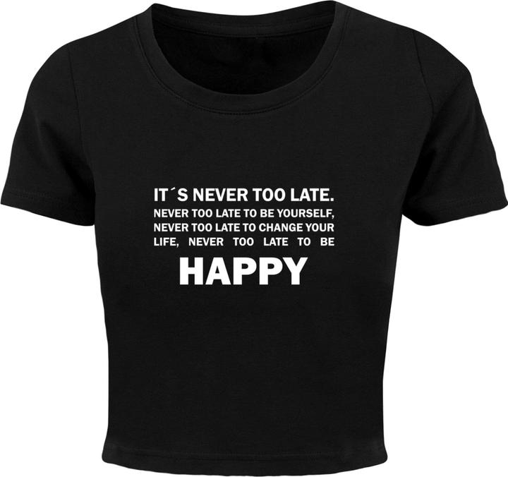 Image du produit Merchcode Ladies Never Too Late Cropped Tee - 189173 (M)