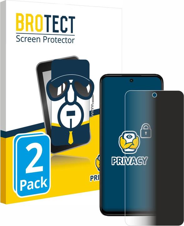 Image du produit BROTECT Film anti-regards Anti-Spy Privacy Film de protection contre la lumière bleue (2 pcs, Xiaomi Redmi 13)
