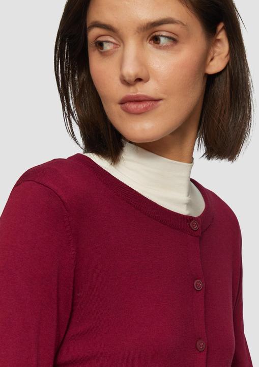 Produktbild S.Oliver Strickjacke Rundhals-Strickjacke mit Knopfleiste (46)