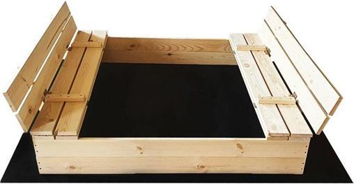 Nenurodyta Sandbox, 140 x 140 cm, with lid, brown
